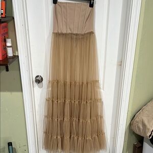 Vici starlet corset tulle maxi dress